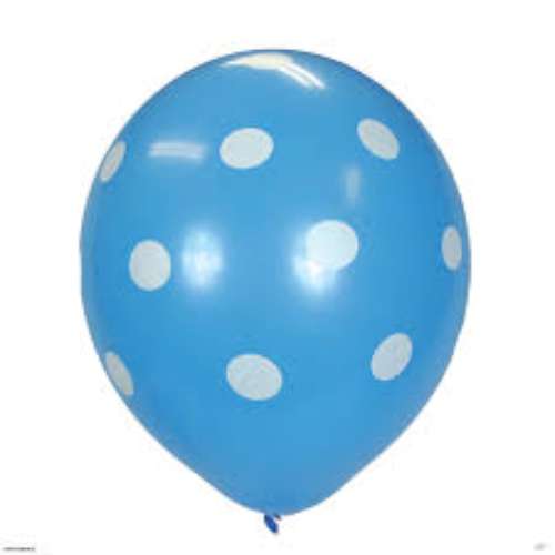 Polka Dot Balloons - Light blue - Click Image to Close